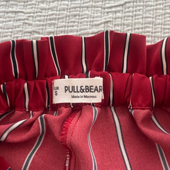 Stylish Red Striped Paperbag Waist Pants - Picture 7 of 7